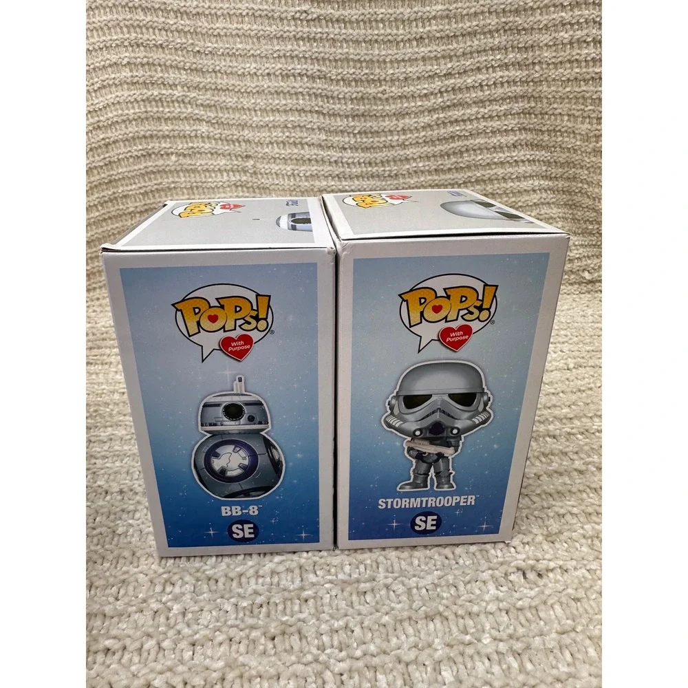 Funko Pop Star Wars Make A Wish BB-8 Stormtrooper Metallic GameStop Exclusive - Picture 8 of 15